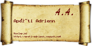 Apáti Adrienn névjegykártya