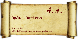 Apáti Adrienn névjegykártya