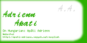 adrienn apati business card